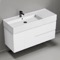 Modern Bathroom Vanity, Wall Mounted, 48